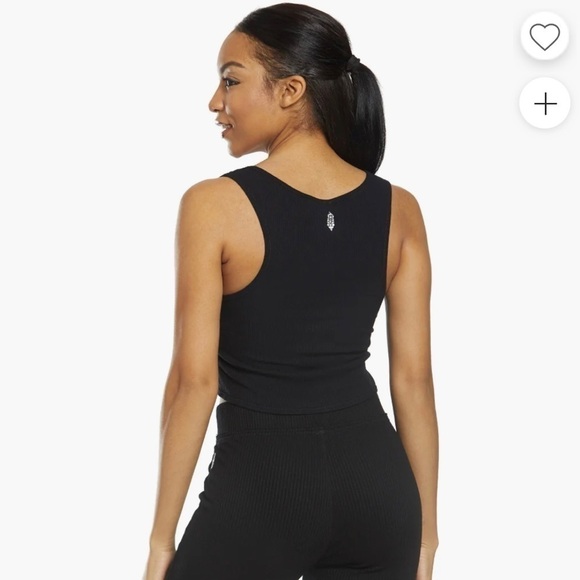 Free People Movement New Moon Ribbed Black Top🖤 - Picture 3 of 5